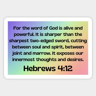 Bible Verse Hebrews 4:12 Magnet